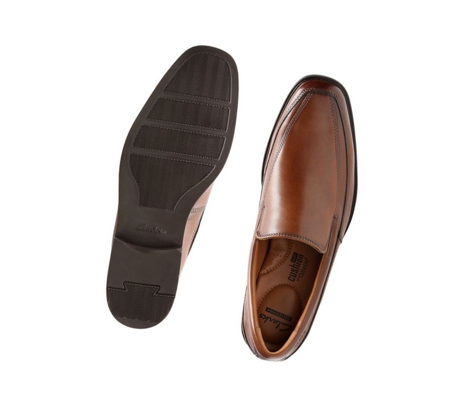 Clarks Tilden Free Leder Weite Fit Loafers Herren Dunkelbraun | VXKA43192
