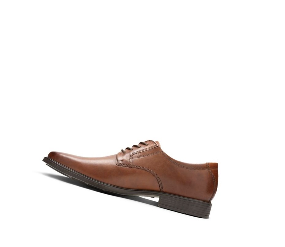 Clarks Tilden Plain Leder Lederschuhe Herren Dunkelbraun | YKAO21305