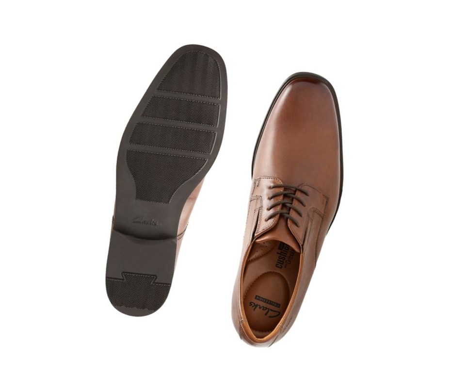 Clarks Tilden Plain Leder Lederschuhe Herren Dunkelbraun | YKAO21305