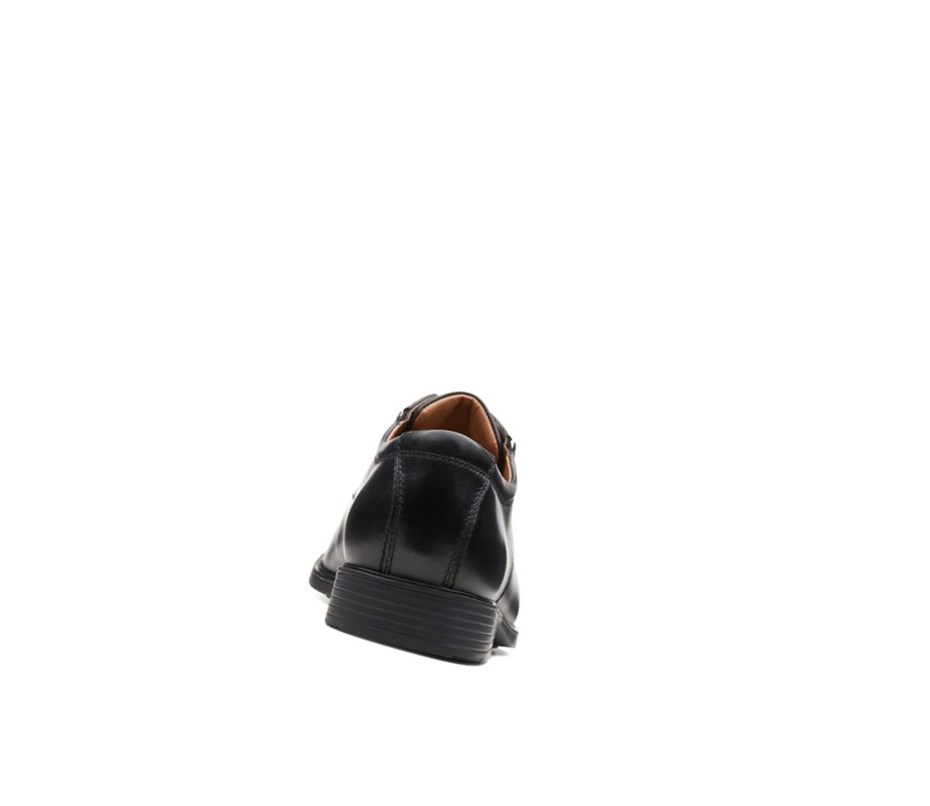 Clarks Tilden Plain Leder Weite Fit Lederschuhe Herren Schwarz | ZAUW45367