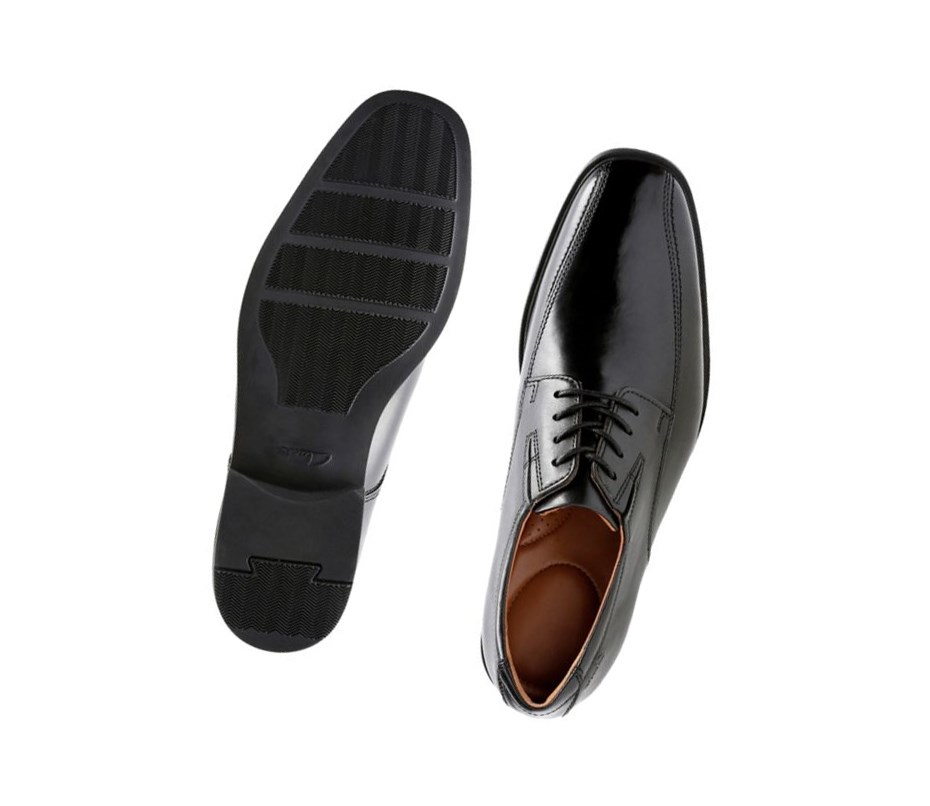Clarks Tilden Walk Leder Wanderschuhe Herren Schwarz | IQXT85932