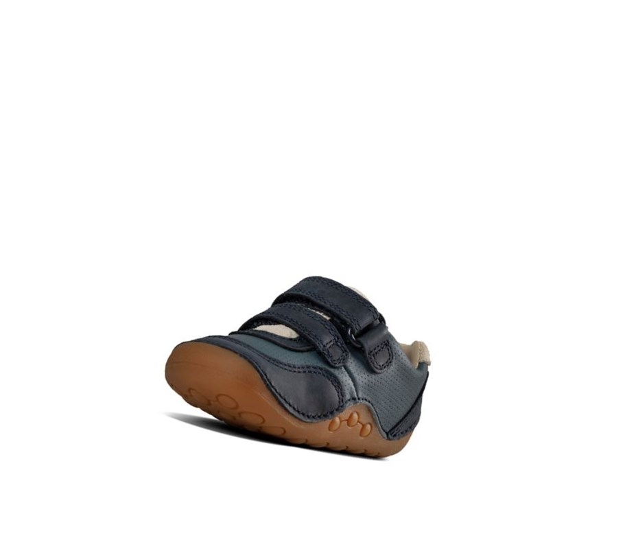 Clarks Tiny Dusk Wildleder Wanderschuhe Jungen Blau | JAMY60845