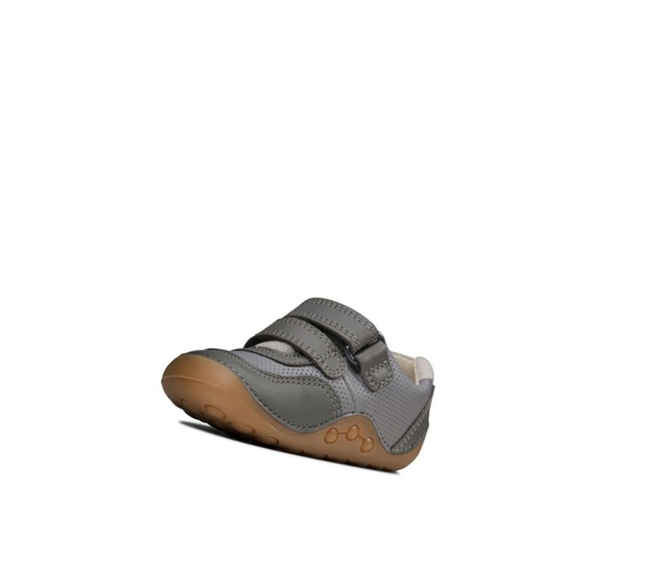 Clarks Tiny Dusk Wildleder Wanderschuhe Jungen Grau | SYLJ48605