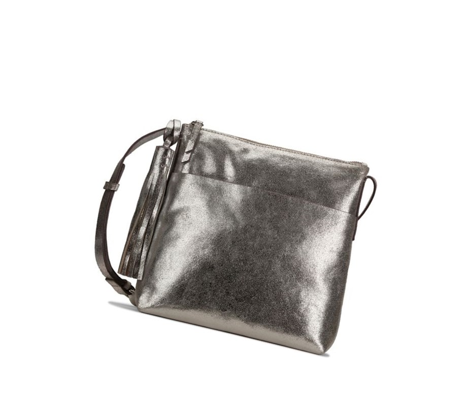 Clarks Topsham Shine Leder Leather Bags Damen Silber | GCNH23456