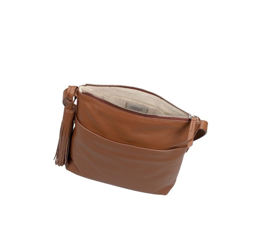 Clarks Topsham Shine Leder Leather Bags Damen Braun | PEZC96417