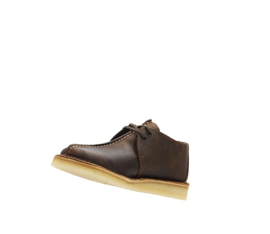 Clarks Trek Leder Wüstenstiefel Herren Dunkelbraun | FYLB85096
