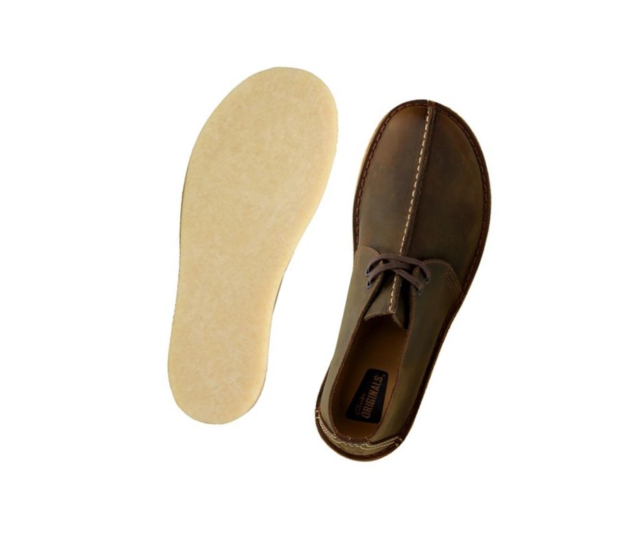 Clarks Trek Leder Wüstenstiefel Herren Dunkelbraun | FYLB85096
