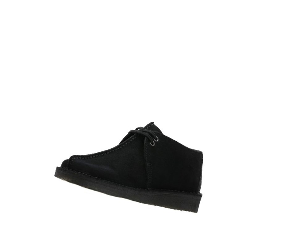 Clarks Trek Wildleder Wüstenstiefel Herren Schwarz | TDQV08946
