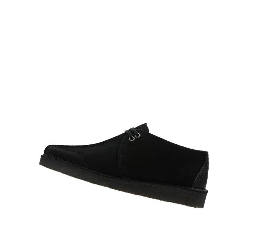 Clarks Trek Wildleder Wüstenstiefel Herren Schwarz | TDQV08946