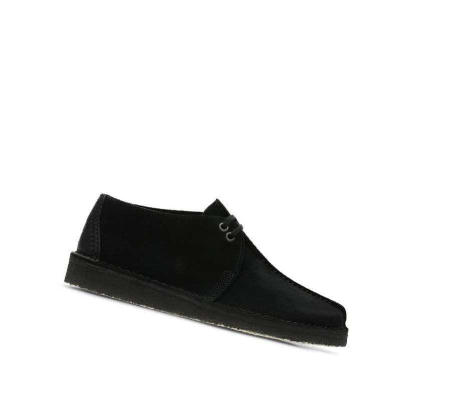 Clarks Trek Wildleder Wüstenstiefel Herren Schwarz | TDQV08946