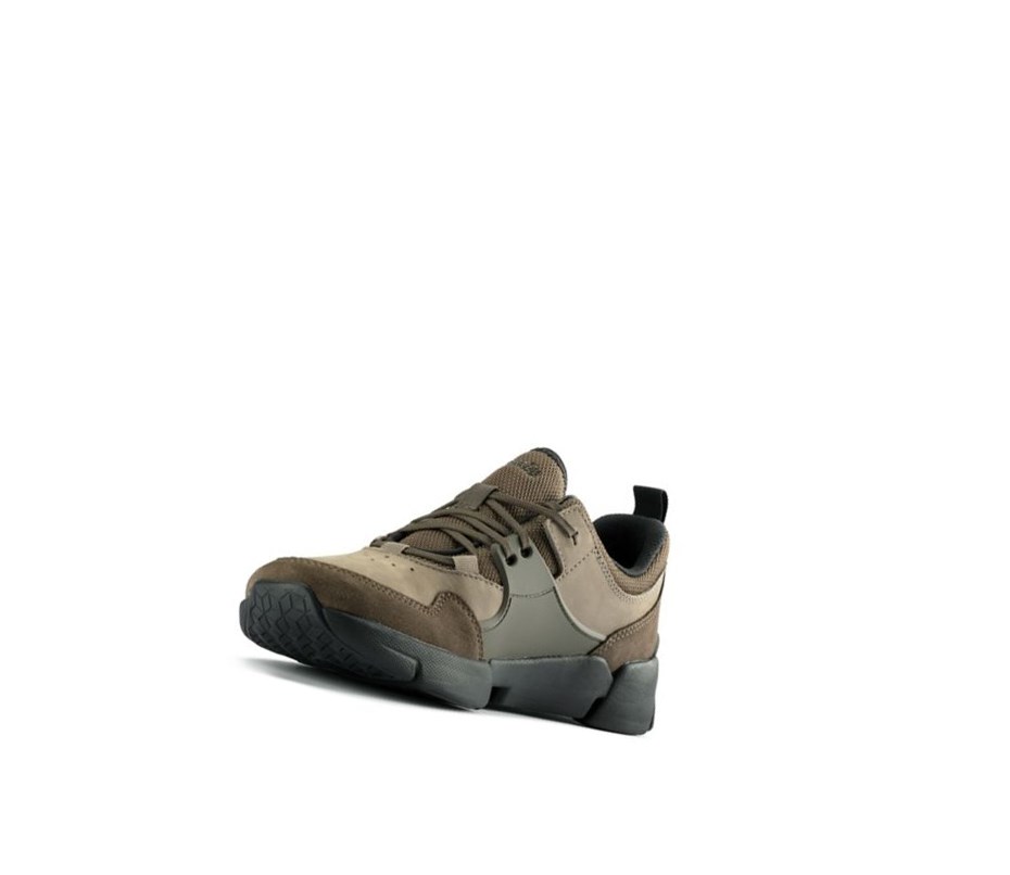 Clarks Tri Active Spitze Leder Lederschuhe Herren Dunkelolivgrün | AKXP86137