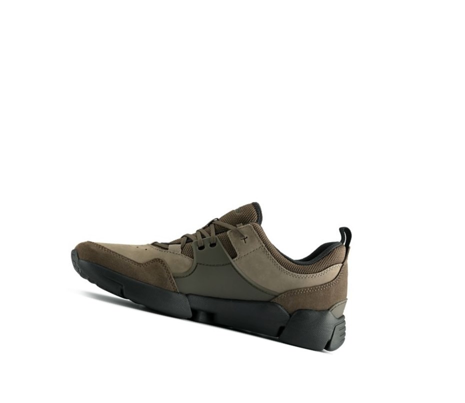 Clarks Tri Active Spitze Leder Lederschuhe Herren Dunkelolivgrün | AKXP86137