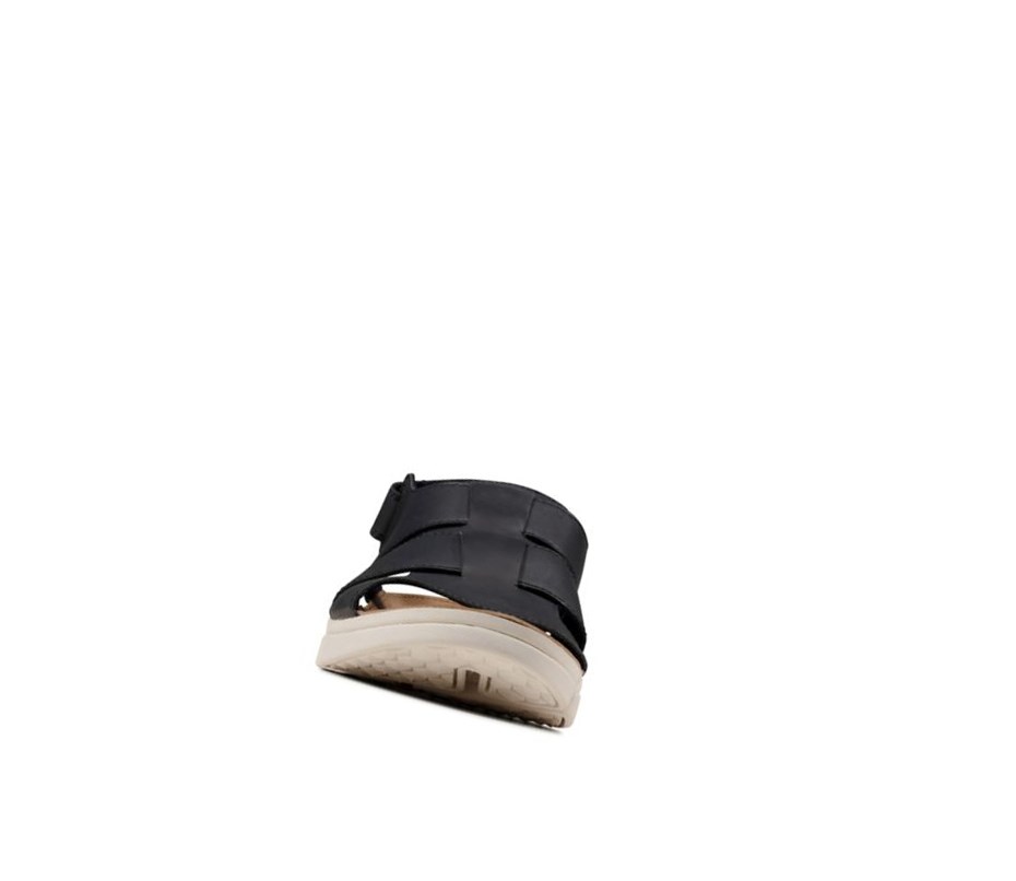 Clarks Tri Cove Sky Leder Lässige Sandalen Herren Navy | FYLG78650