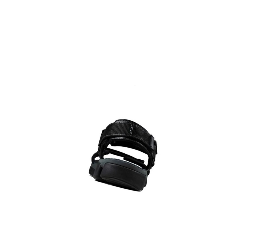 Clarks Tri Cove Trail Leder Lässige Sandalen Herren Schwarz | IYUD40397
