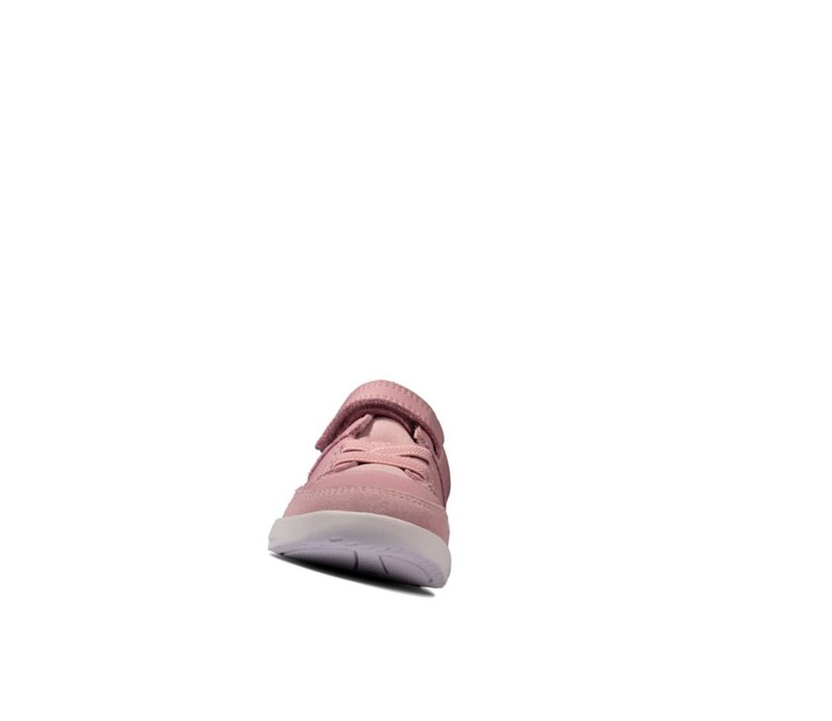 Clarks Tri Craft Leder Lederschuhe Mädchen Rosa | DJNV89403