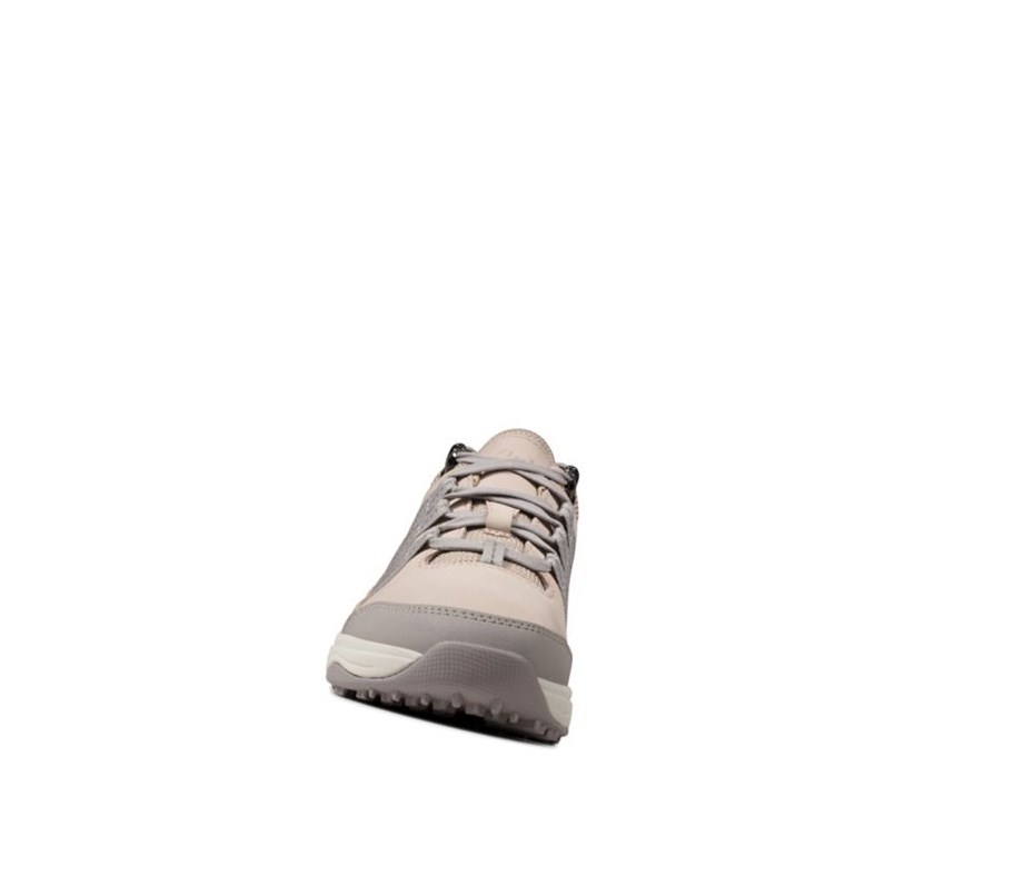 Clarks Tri Path Lo Nubuck Freizeitschuhe Damen Hautfarbe | SJEV67802