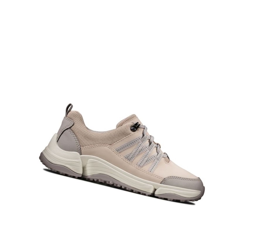 Clarks Tri Path Lo Nubuck Freizeitschuhe Damen Hautfarbe | SJEV67802