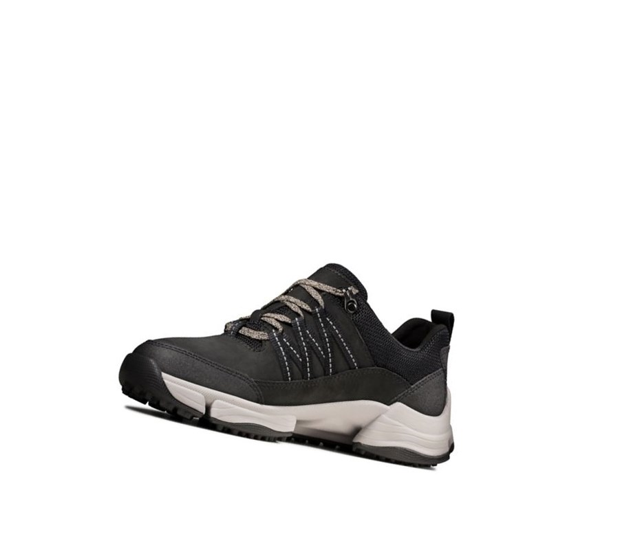 Clarks Tri Path Lo Nubuck Freizeitschuhe Damen Schwarz | UVEQ26745
