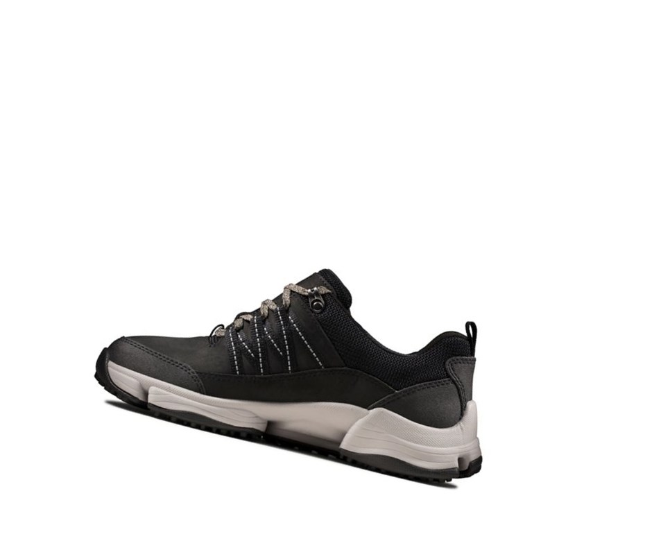 Clarks Tri Path Lo Nubuck Sneakers Damen Schwarz | KBAY05862