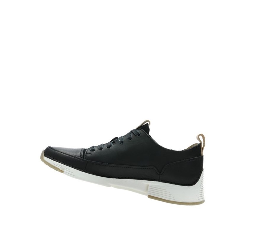 Clarks Tri Spark Nubuck Lässige Turnschuhe Damen Schwarz | BKRM21579