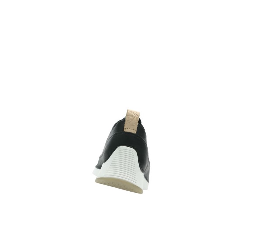 Clarks Tri Spark Nubuck Lässige Turnschuhe Damen Schwarz | BKRM21579