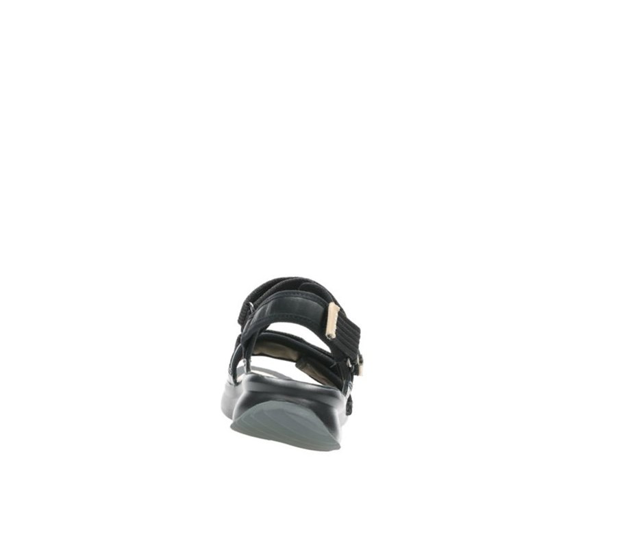 Clarks Tri Walk Wildleder Flache Sandalen Damen Schwarz | DMLW69023