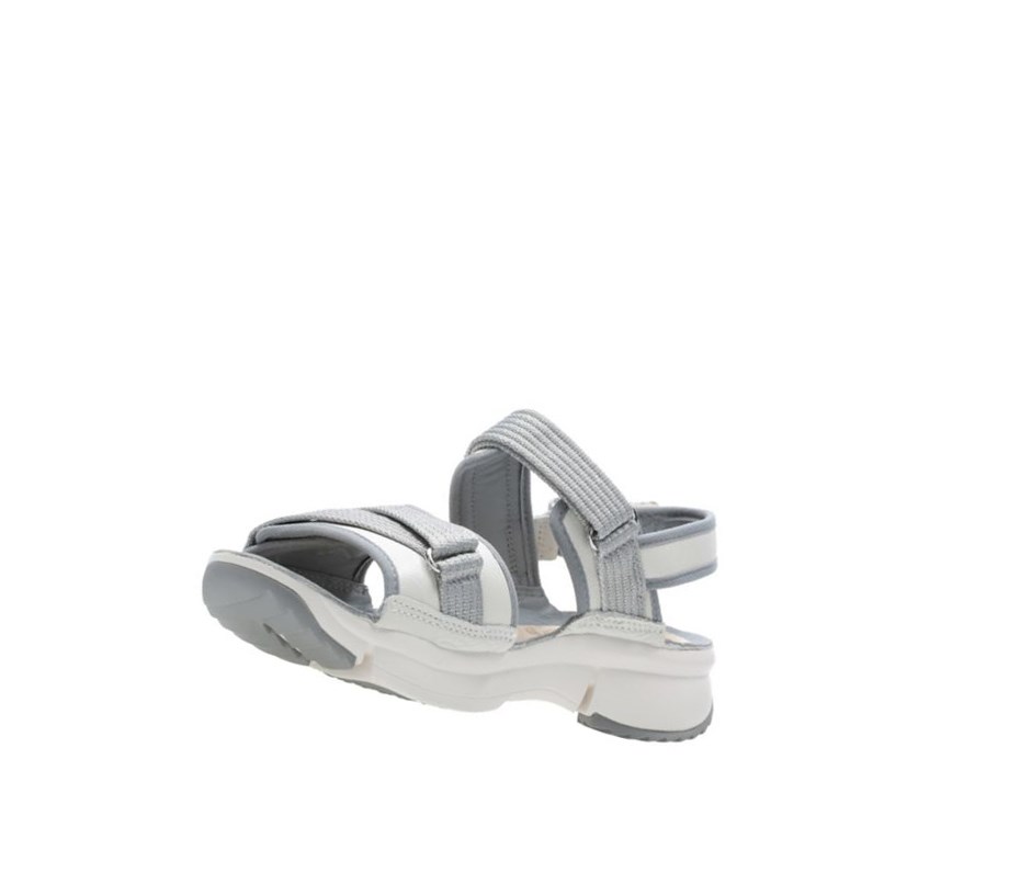 Clarks Tri Walk Wildleder Flache Sandalen Damen Weiß | UZFJ05731