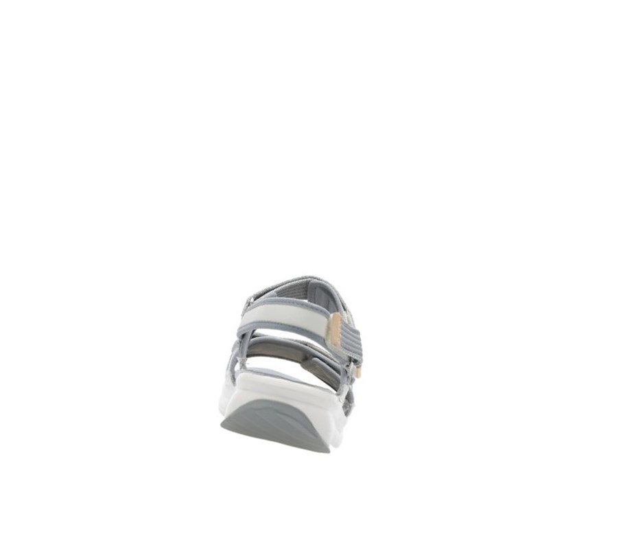 Clarks Tri Walk Wildleder Flache Sandalen Damen Weiß | UZFJ05731