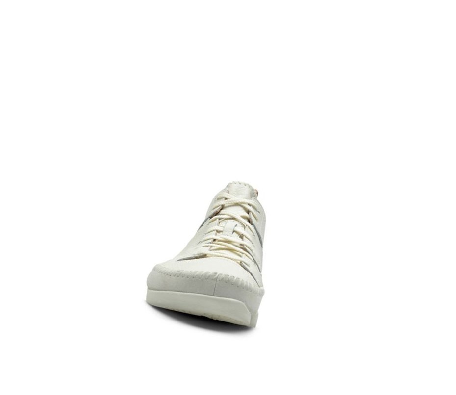 Clarks Trigenic Flex Leder Sneakers Herren Weiß | IULY57802