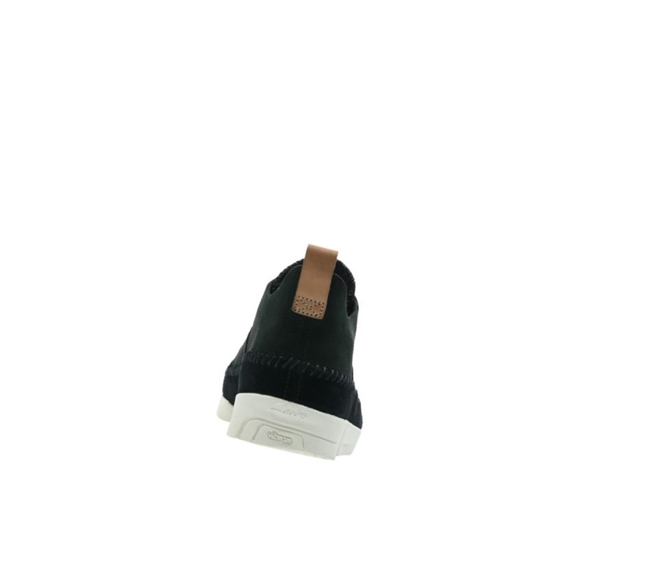 Clarks Trigenic Flex Nubuck Wildleder Sneakers Herren Schwarz | MFZL68103