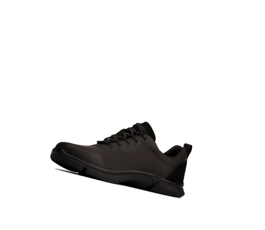 Clarks Triken Jump Textil Freizeitschuhe Herren Schwarz | DQPY81572