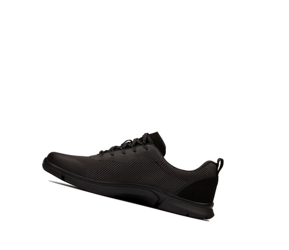 Clarks Triken Jump Textil Freizeitschuhe Herren Schwarz | DQPY81572