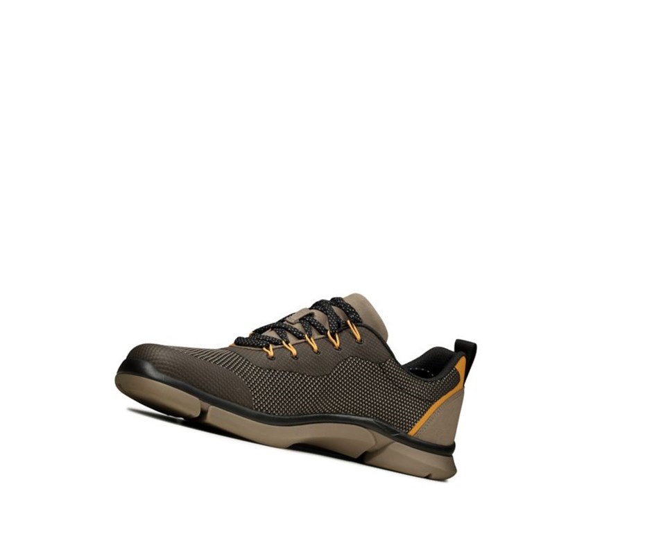 Clarks Triken Jump Textil Freizeitschuhe Herren Olivgrün | WIOM65341