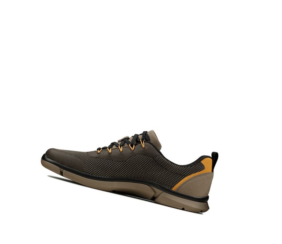 Clarks Triken Jump Textil Freizeitschuhe Herren Olivgrün | WIOM65341