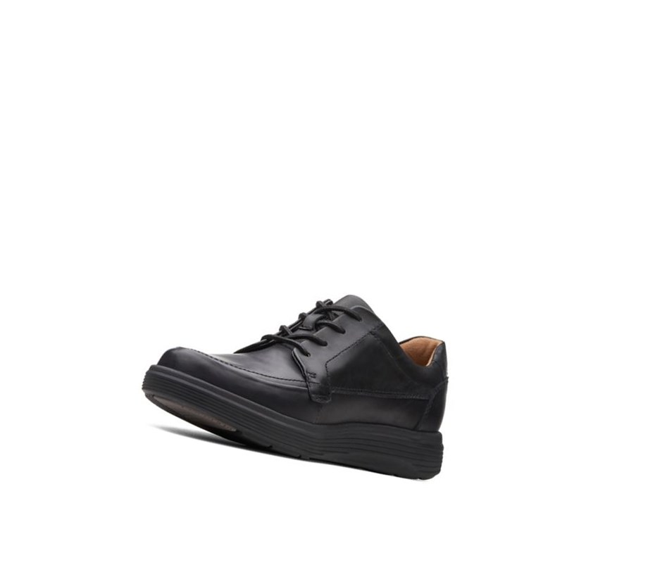 Clarks Un Abode Ease Leder Weite Fit Lederschuhe Herren Schwarz | XSMZ34796