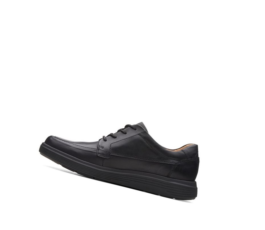 Clarks Un Abode Ease Leder Weite Fit Lederschuhe Herren Schwarz | XSMZ34796