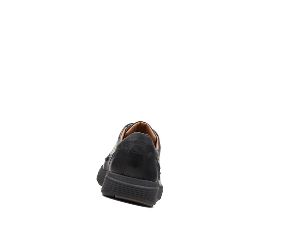 Clarks Un Abode Ease Leder Weite Fit Lederschuhe Herren Schwarz | XSMZ34796
