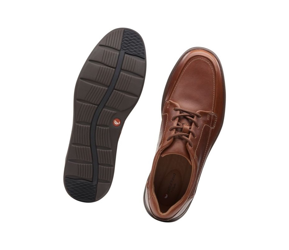 Clarks Un Abode Ease Leder Weite Fit Lederschuhe Herren Dunkelbraun | ZHEV43718