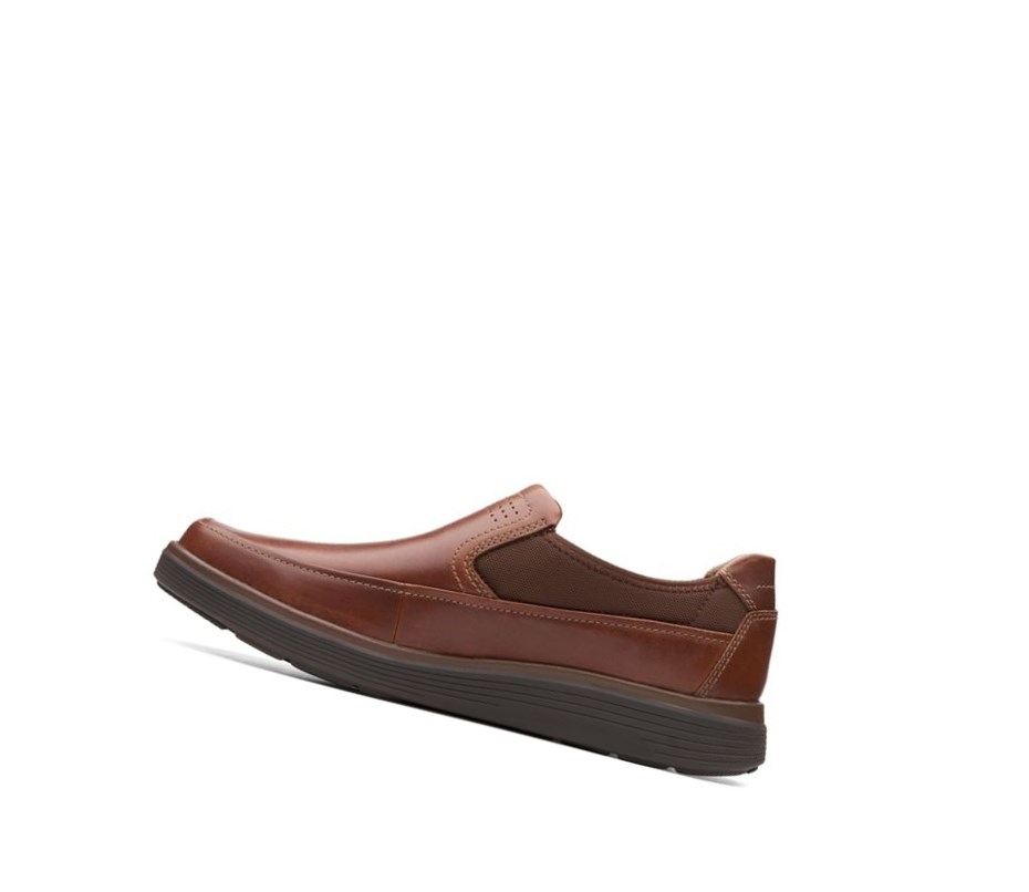 Clarks Un Abode Go Leder Slip On Schuhe Herren Dunkelbraun | FUBE59647