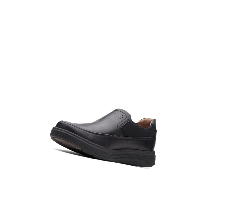 Clarks Un Abode Go Leder Slip On Schuhe Herren Schwarz | HMIB82597