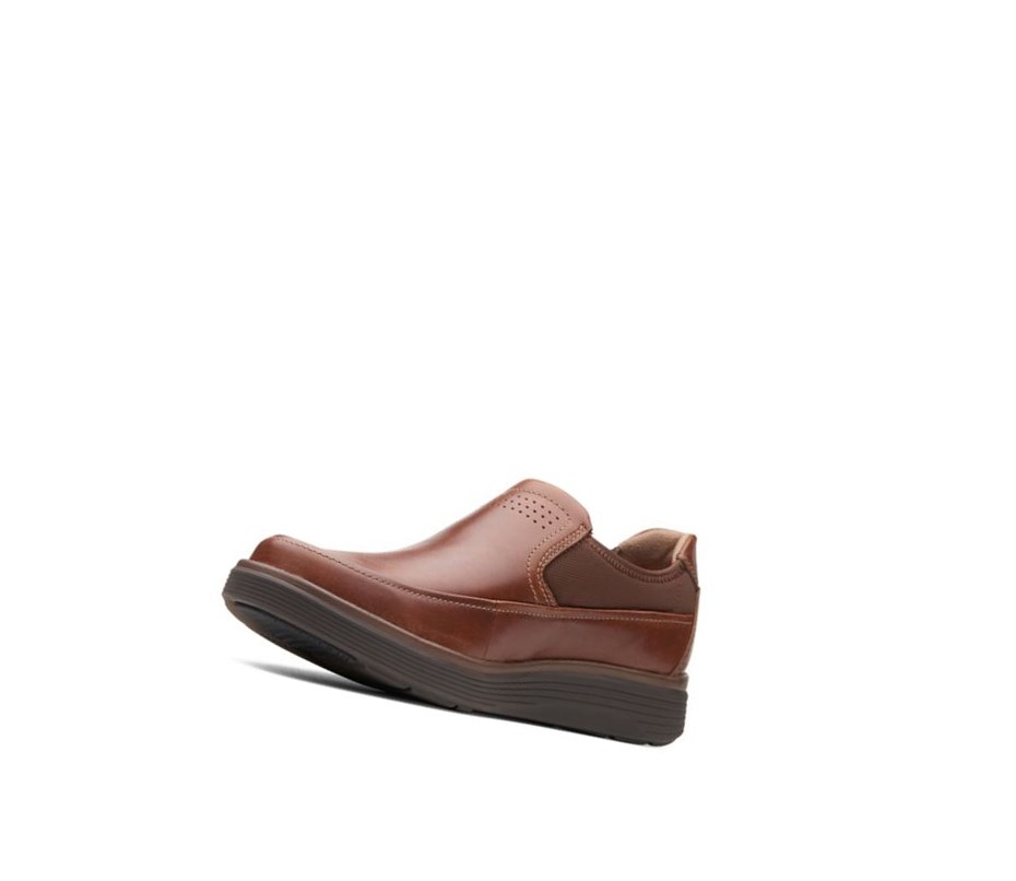 Clarks Un Abode Go Leder Slip On Schuhe Herren Dunkelbraun | OCBZ36297
