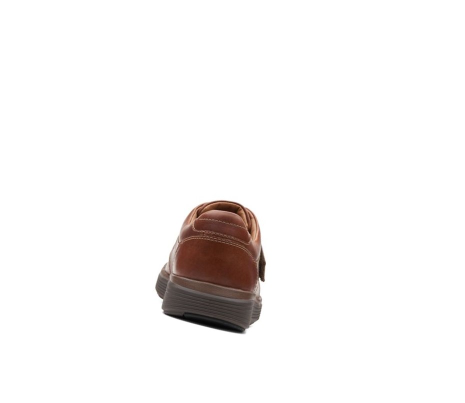 Clarks Un Abode Riemen Leder Weite Fit Lederschuhe Herren Dunkelbraun | CJON45297