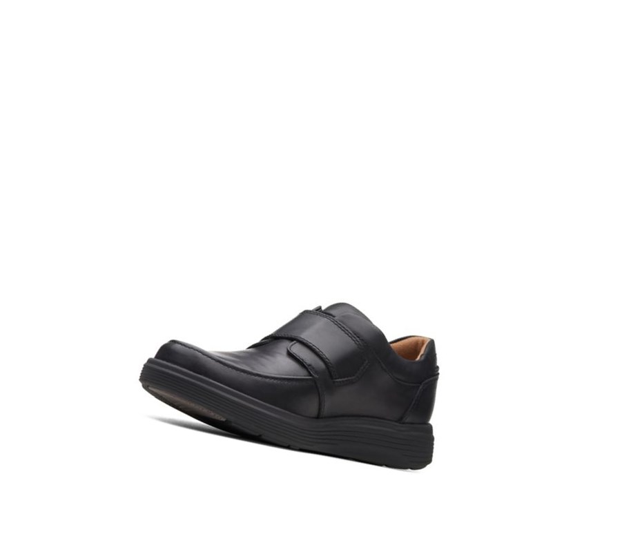 Clarks Un Abode Riemen Leder Weite Fit Lederschuhe Herren Schwarz | ZHWL15260