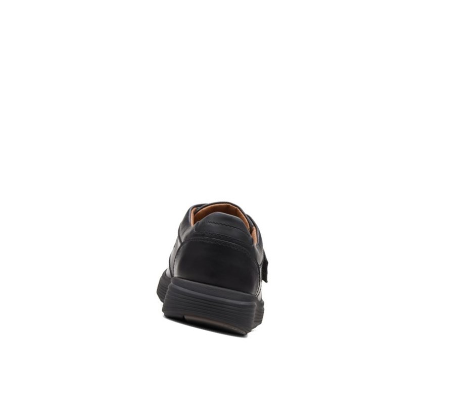 Clarks Un Abode Riemen Leder Weite Fit Lederschuhe Herren Schwarz | ZHWL15260
