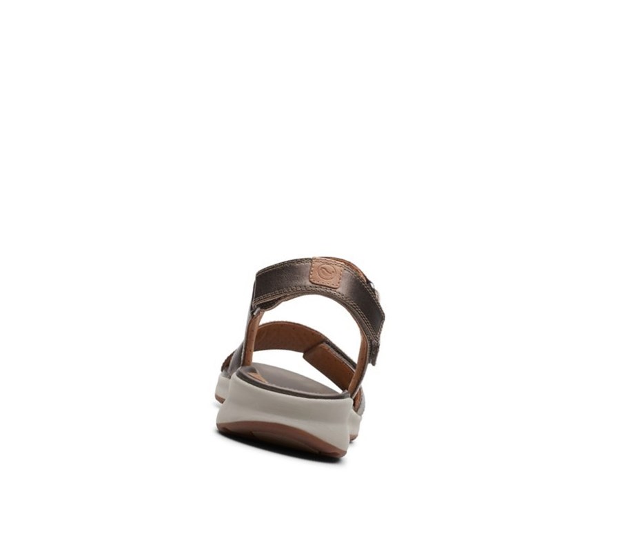 Clarks Un Adorn Calm Flache Sandalen Damen Kupfer Metal | BZRF42073