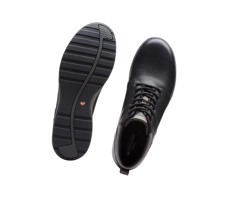 Clarks Un Adorn Leder Outdoorschuhe Damen Schwarz | QXIT50631