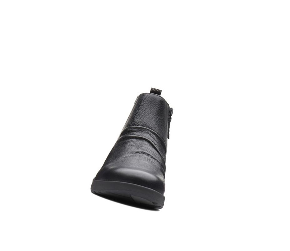 Clarks Un Adorn Mid Leder Stiefeletten Damen Schwarz | CQZS28601