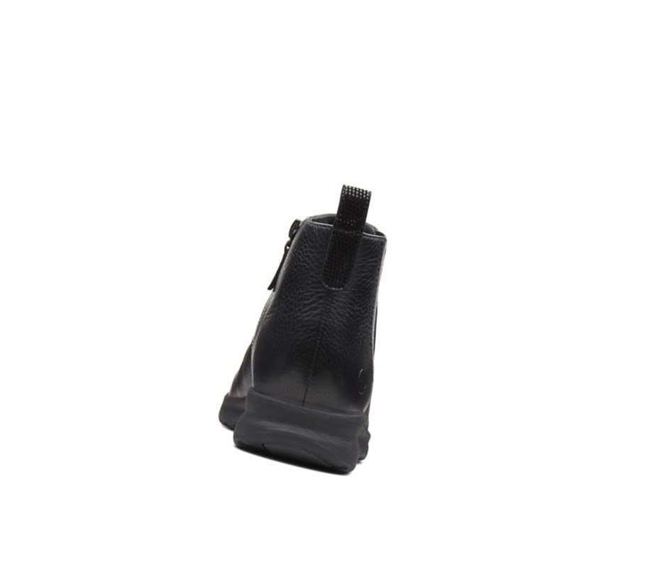 Clarks Un Adorn Mid Leder Stiefeletten Damen Schwarz | CQZS28601