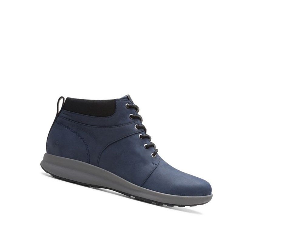 Clarks Un Adorn Nubuck Leder Outdoorschuhe Damen Navy | BJWA10784