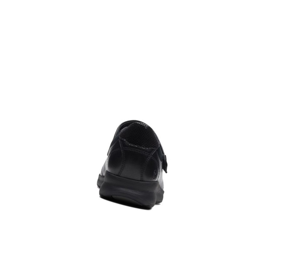 Clarks Un Adorn Riemen Leder Lederschuhe Damen Schwarz | RKGN38710